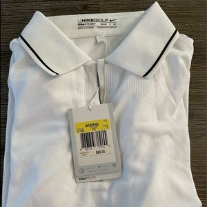 New with tags women’s white Nike Golf Fit Dry Short sleeve shirt